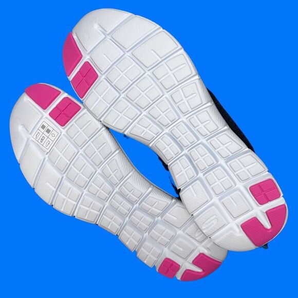 NWOB Women’s Skechers Flex Appeal 2.0 Blue/Pink/White Size 11 - Picture 7 of 7